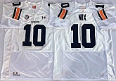 Auburn Tigers 10 Bo Nix White College Football Jersey